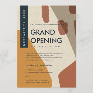MODERN ABSTRAKT ROST ORANGE GRAND OPENING EVENT INBJUDNINGAR