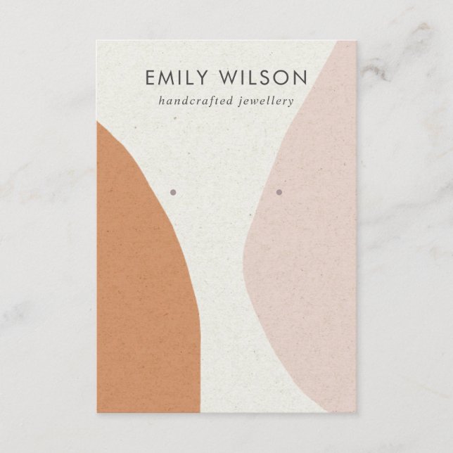 Modern Abstrakt Rust  Art Earring Visning Tilläggskort (Framsida)