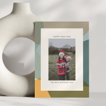 Modern Abstrakt Sage Teal Photo Gott nytt år