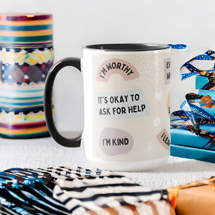 Modern Abstrakt Shapes Affirmations Wraparound Mugg