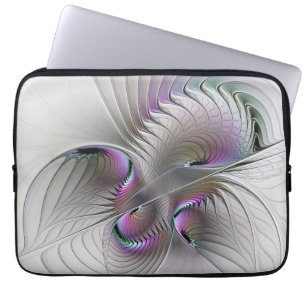 Modern Abstrakt Shy Fantasy Figur Fractal Art Laptop Fodral