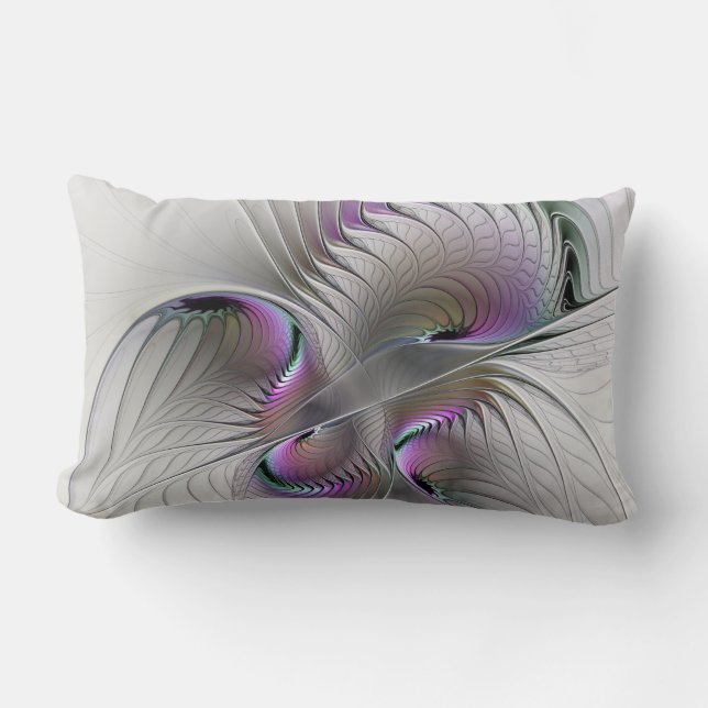 Modern Abstrakt Shy Fantasy Figur Fractal Art Lumbarkudde (Framsida)