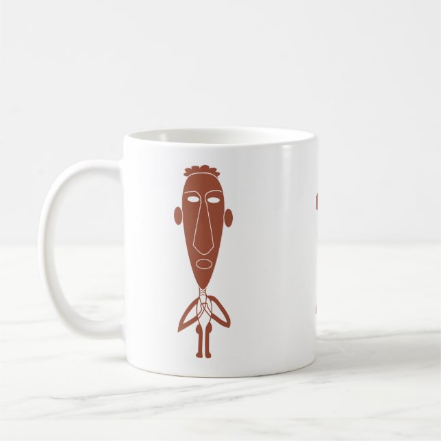 Modern abstrakt silhuett i samtida stil kaffemugg (Vänster)