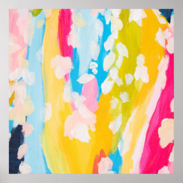 Modern Abstrakt-skalning och Gult-målad design Poster