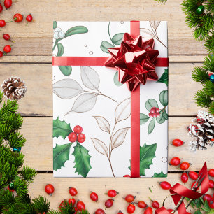 Modern Abstrakt Skandinavisk botaniska jul Presentpapper