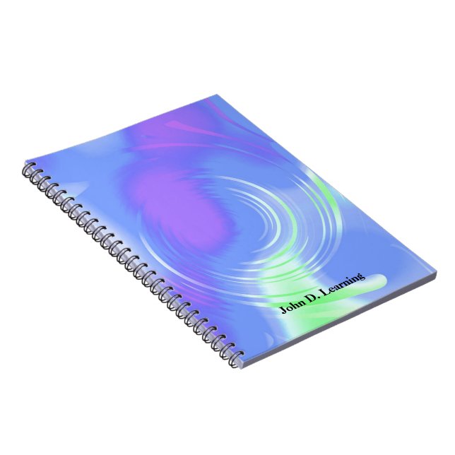 Modern abstrakt snurrande design anteckningsbok (Högra Sidan)
