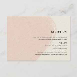 MODERN ABSTRAKT SOFT  ROSA KRAFT RECEPTION TILLÄGGSKORT