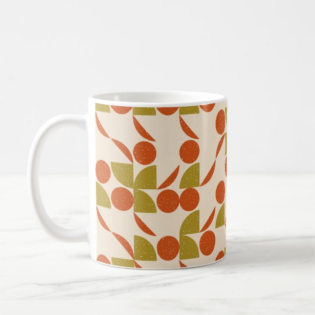 Modern abstrakt sömlös geometrisk mönster med se kaffemugg (Vänster)
