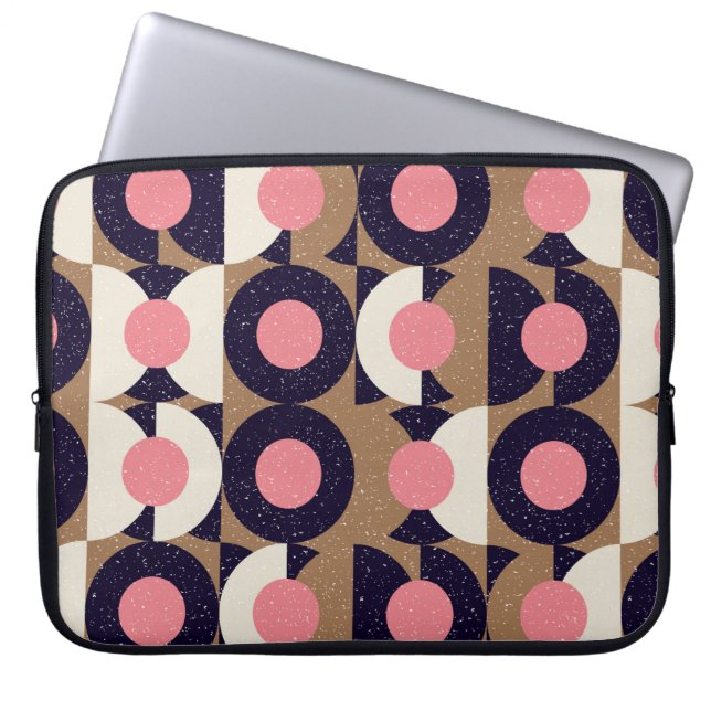 Modern abstrakt sömlös geometrisk mönster med se laptop fodral (Framsidan)