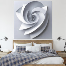 Modern Abstrakt Spiral – Minimalistisk 3D AI-konst