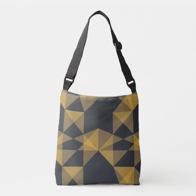 Modern, abstrakt, stadens geometriska triangel mön axelväska (Framsida)