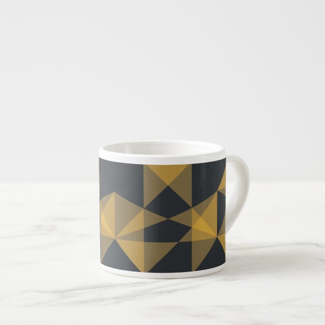 Modern, abstrakt, stadens geometriska triangel mön espressomugg (Framsida höger)