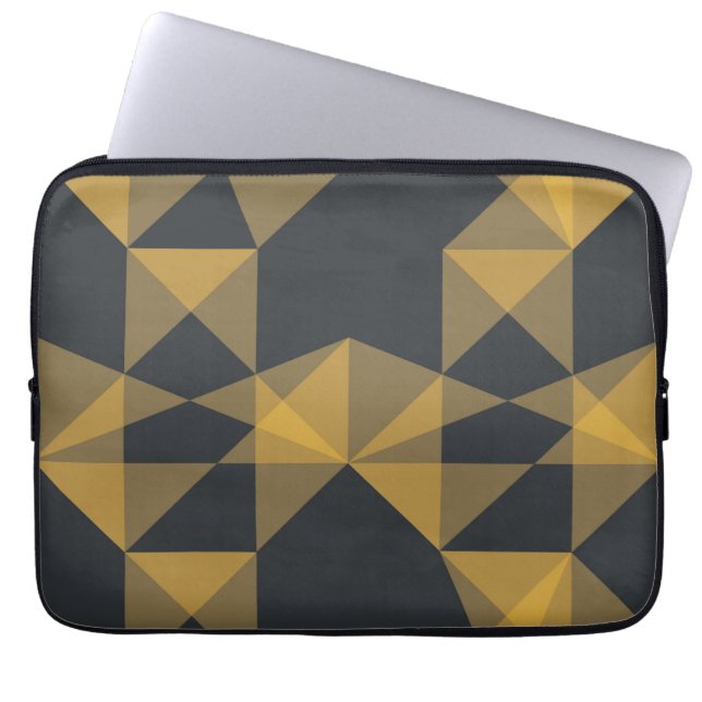 Modern, abstrakt, stadens geometriska triangel mön laptop fodral (Framsidan)
