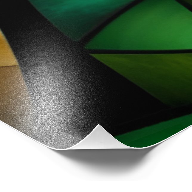 Modern Abstrakt Stain Glass Fototryck (Hörn)