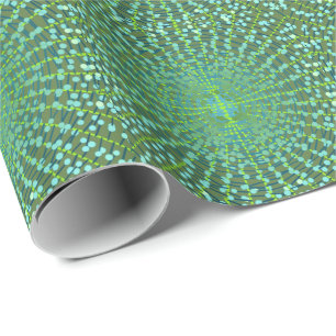 Modern Abstrakt Starburst, Jade Grönt och Aqua Presentpapper