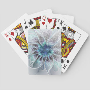 Modern Abstrakt, stativ, blå med blå Casinokort