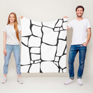 Modern abstrakt stenmönster fleecefilt