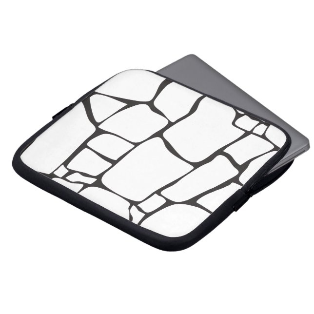 Modern abstrakt stennmönster laptop fodral (Framsida topp)