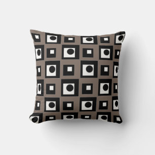 Modern Abstrakt Svart Lucky Beige & Vit Kudde