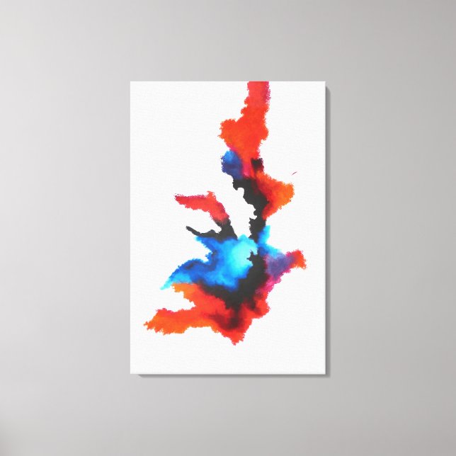 Modern Abstrakt, svart och vit Canvastryck (Framsida)