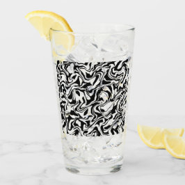 Modern Abstrakt, svart och vit konstnärlig Glaskopp