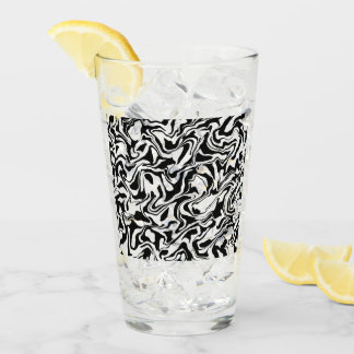 Modern Abstrakt, svart och vit konstnärlig Glaskopp
