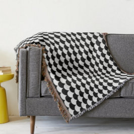 Modern Abstrakt, svart och vitt Filt