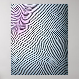 Modern Abstrakt, svart rosa grått Linjer Poster