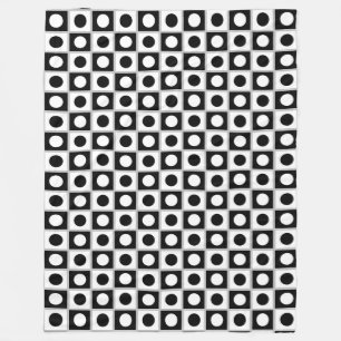 Modern abstrakt svart & vit filt av fleece