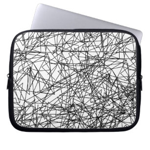 modern abstrakt svartvit konst mönster laptop fodral