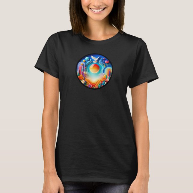 Modern abstrakt t-shirt-design t shirt (Framsida)