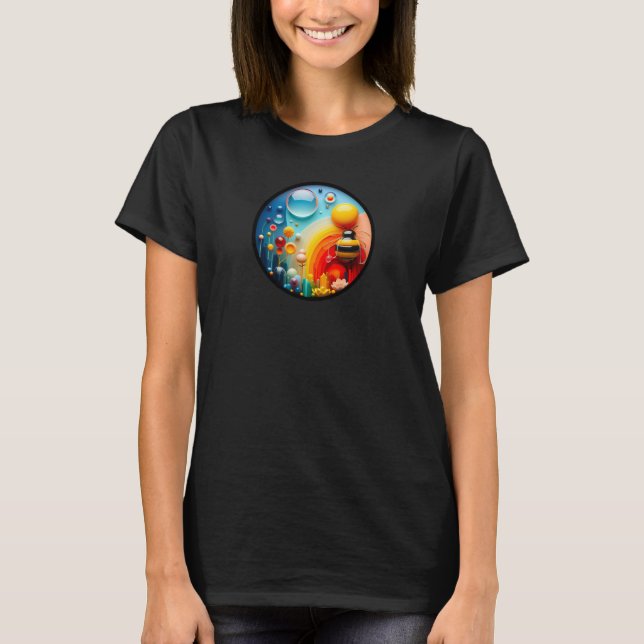 Modern abstrakt t-shirt-design t shirt (Framsida)