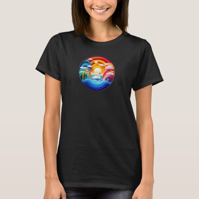Modern abstrakt t-shirt-design t shirt (Framsida)
