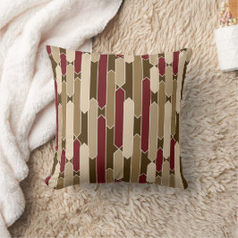 Modern Abstrakt Tabbar, Burgundy, Brown, Beige Kudde
