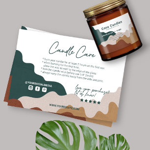 Modern Abstrakt Tack Candle Care Card Kort