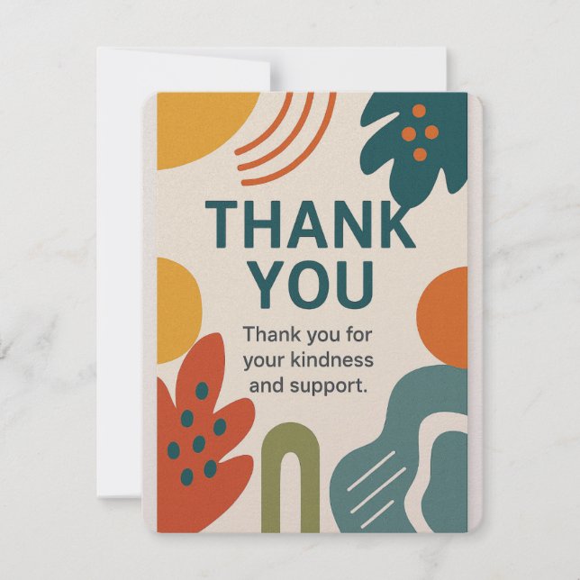 Modern Abstrakt - tackkort - Express Gratitude Tack Kort (Framsida)
