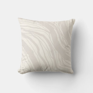 Modern Abstrakt Taupe off-White Rand Kudde