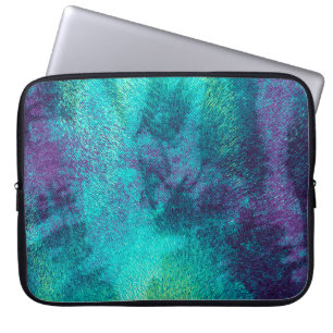 Modern abstrakt teal och lila laptop-fodral laptop fodral