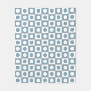 Modern Abstrakt Teal & Vit Fleecefilt