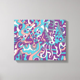 Modern abstrakt teckning canvastryck