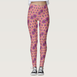 MODERN abstrakt teckning i rosa-lila-mosaik Leggings