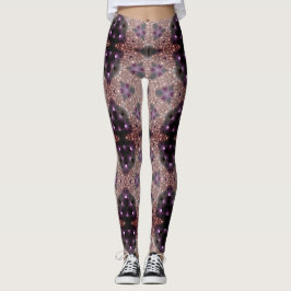 MODERN abstrakt teckning in-black-lila-mosaic Leggings