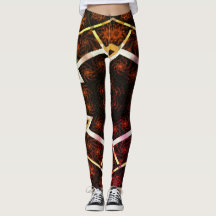 MODERN abstrakt teckning in-gult-red-brownmosaic