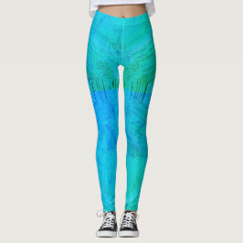 MODERN abstrakt teckning in light-grönt-mosaic Leggings
