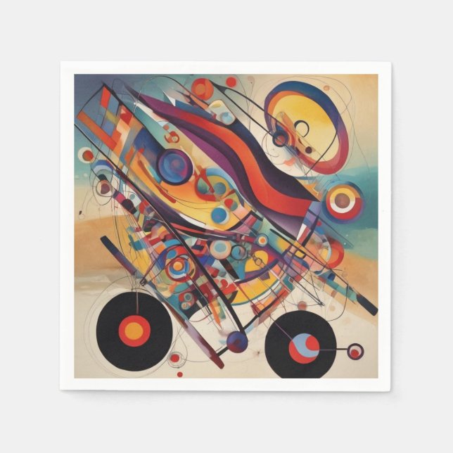 Modern Abstrakt-teckning Pappersservett (Framsidan)