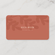 Modern Abstrakt Terracotta Brown Botaniska Löv