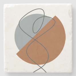 Modern Abstrakt Terracotta och Grått - dansare Stenunderlägg