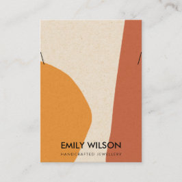 MODERN ABSTRAKT TERRACOTTA RE ART NECKLACE VISNING VISITKORT