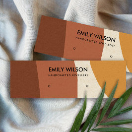 MODERN ABSTRAKT TERRACOTTA RED ART STUD VISNING MINI VISITKORT