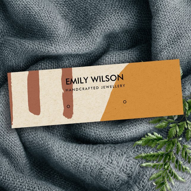 MODERN ABSTRAKT TERRACOTTA RED ART STUD VISNING MINI VISITKORT (Skapare uppladdad)